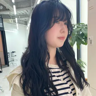 ロング カラー ヘアアレンジ 押切 響 のヘアスタイル