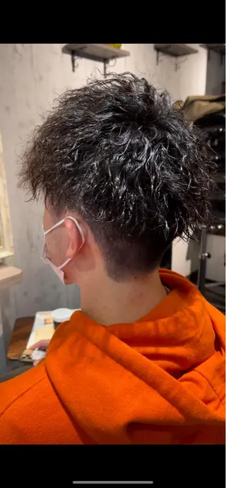 ショート パーマ メンズ 渡部翔【蕨】髪質改善 ➕透明感カラー✨のヘアスタイル