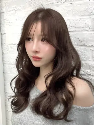 セミロング カラー パーマ ヘアアレンジ 韓国ヘア×顔まわり 🇰🇷和知拓郎のヘアスタイル
