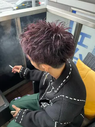 カラー メンズ 髪質改善×艶カラー ANDIAMO 楓のヘアスタイル