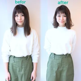ミディアム 河野 薫のヘアスタイル