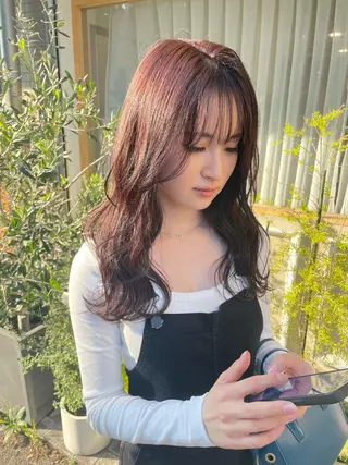 セミロング カラー パーマ ヘアアレンジ キッズ ネイル マツエク・マツパ アイブロウ belta.🌱 安藝夏花🌻のヘアスタイル