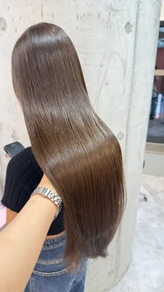 カラー 上品うるツヤ韓国ヘア 🤍Hanaのヘアスタイル