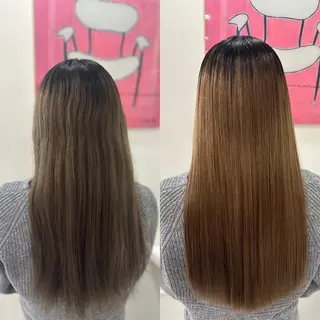 ロング パーマ 髪質改善/縮毛矯正 /ブリーチ矯正/岡部のヘアスタイル