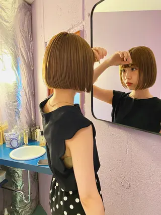 ショート カラー レイヤー/パーマ /ウルフ/nabeのヘアスタイル