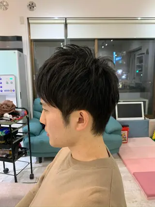 メンズ 再現性ショートボブ 木又克美のヘアスタイル