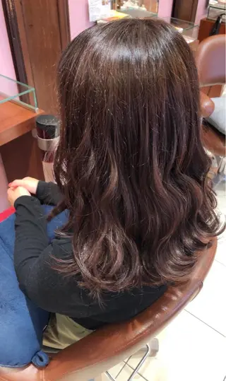 セミロング カラー 大阪長居🌱野見山 卓也のヘアスタイル