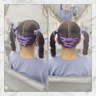 セミロング ヘアアレンジ ヘアセット/着付け 𓇼 松本 夏美𓇼のヘアスタイル