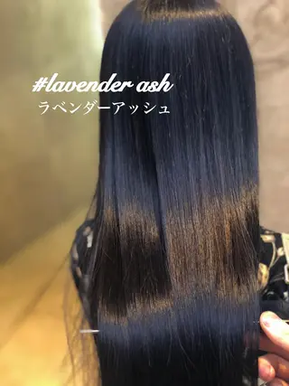 ミディアム カラー 縮毛矯正　野口 恵のヘアスタイル