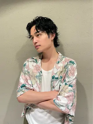 ミディアム パーマ メンズ メンズ/特殊ヘア パーマ🕷️小夏貴也のヘアスタイル
