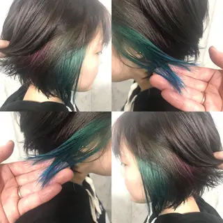 ショート カラー パーマ ヘアアレンジ メンズ キッズ ネイル マツエク・マツパ サロンドミルク 原宿のヘアスタイル