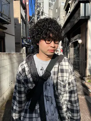 セミロング パーマ メンズ メンズスタイリスト リュウジのヘアスタイル