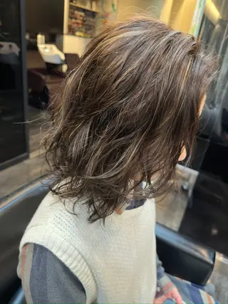 ミディアム カラー 林 叶也のヘアスタイル