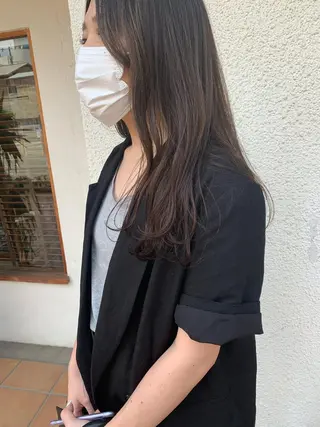 セミロング 中津/柔らかカラー/ ナガオ　イズミのヘアスタイル