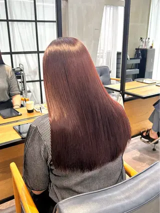 セミロング カラー 韓国×髪質改善カラー 💎hinaのヘアスタイル