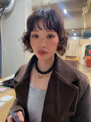 ショート パーマ パーマ/レイヤー 岩山丈一郎のヘアスタイル