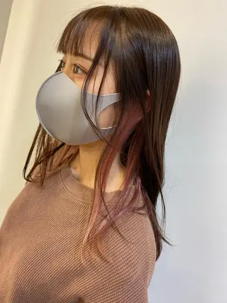 セミロング 茅ヶ崎/ハイライト/ ハイトーン/関口実華のヘアスタイル