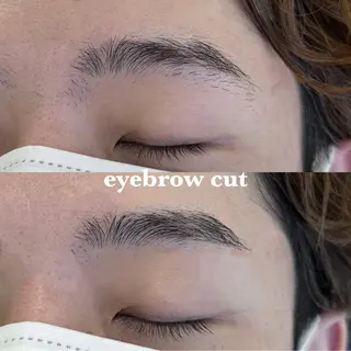 アイブロウ 韓国ヘア/レイヤー 顔周りカット/ユキナのヘアスタイル