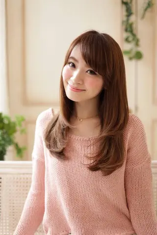 ミディアム セミロング ロング カラー 縮毛矯正⭐️ TAKAHIROのヘアスタイル