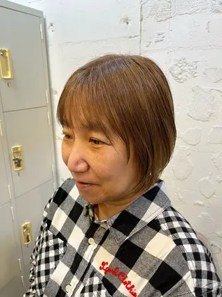 ショート 傷ませないカラー・ ボブ・リクト💥のヘアスタイル