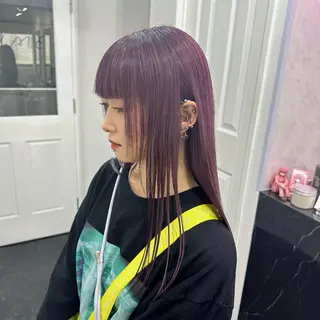 ロング カラー ハイトーン/ウルフ /エクステ/ましろのヘアスタイル