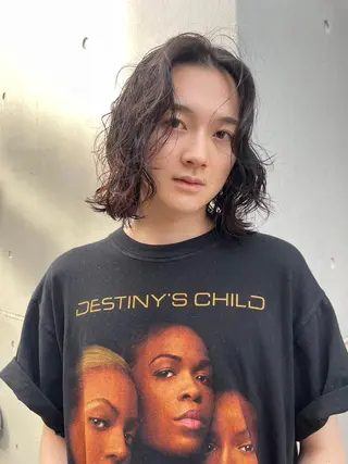 ショート メンズ カラー パーマ CEINE PATHのヘアスタイル