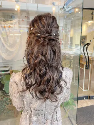 ロング ヘアアレンジ ヘアアレンジ にいた　かづしげのヘアスタイル