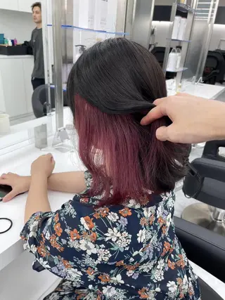 カラー 夏の暖色カラー💞 渋谷FRUITSのヘアスタイル