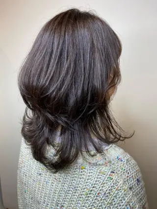 ミディアム カラー ✴︎ヒラガカナ✴︎ ECLAT HAIRのヘアスタイル