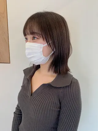 ミディアム カラー yupi🐈⬛ レイヤー/パーマのヘアスタイル