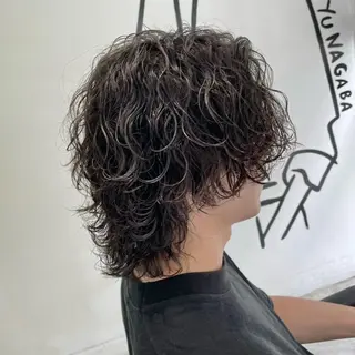 ミディアム パーマ メンズ メンズ特化美容師/ 藤戸 椋のヘアスタイル