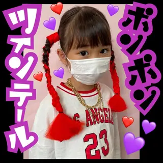 セミロング ヘアアレンジ キッズ Neo hair 谷町9丁目店所属・J (ジュリ)のヘアスタイル