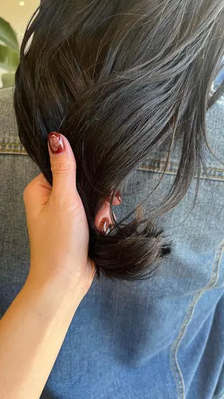 ロング カラー 中村 友香のヘアスタイル