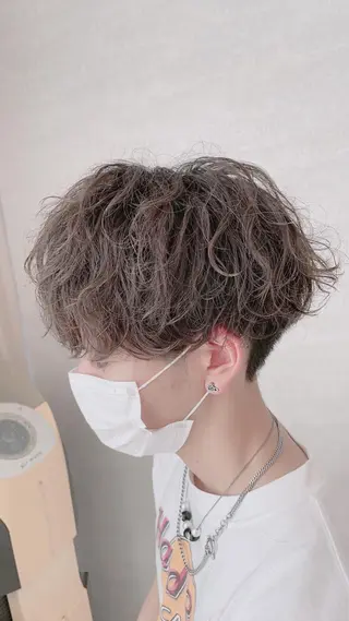 ショート カラー パーマ メンズ 新規限定カット無料 クーポン有り【桂口】のヘアスタイル