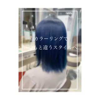 セミロング カラー PLUSONE美容室所属・藤本 悠雅のヘアスタイル