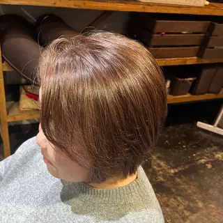 ショート カラー 透明感カラー/パーマ 🌀アオノのヘアスタイル