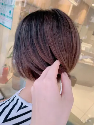 ショート カラー teddy所属・韓国レイヤー//ブラ ウンカラー🐼メイのヘアスタイル