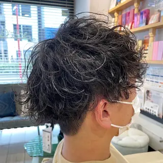 ショート パーマ メンズ すげ さやかのヘアスタイル