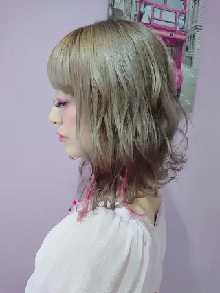 ミディアム カラー ナカシマ  アユミのヘアスタイル