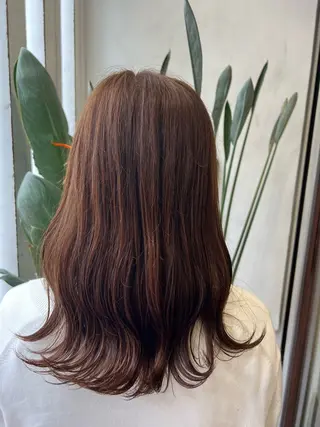 ロング カラー ブリーチカラー🦖 岡部木乃夏のヘアスタイル