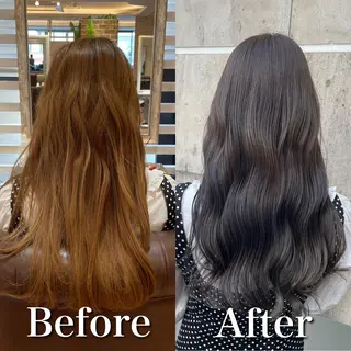 ロング カラー ミヤザキ タクトのヘアスタイル