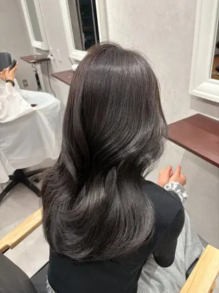 セミロング カラー 透明感カラー/暖色 カラー/kana🩷のヘアスタイル