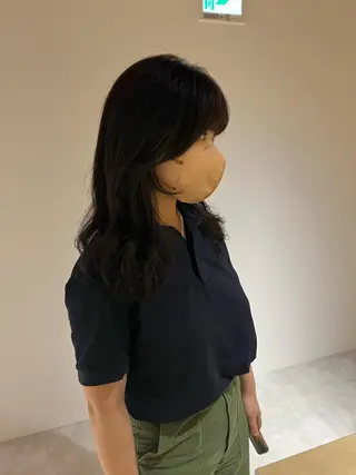 セミロング カラー io濱川 遥のヘアスタイル