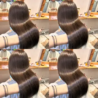 ロング カラー 髪質改善カラー✖︎ 縮毛矯正✨️店長純大のヘアスタイル