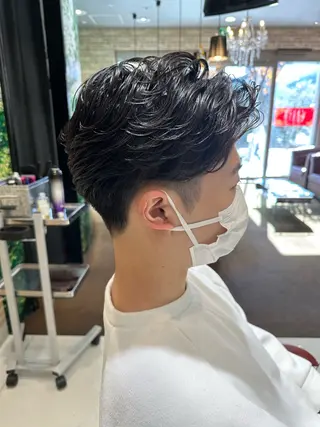 ショート パーマ メンズ 💈メンズ特化 美容師サキ💈のヘアスタイル