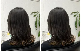 ミディアム カラー 🍓艶髪/艶カラー ハイトーン/しんたにのヘアスタイル