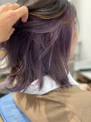 セミロング カラー Snaly カラー特化ページのヘアスタイル