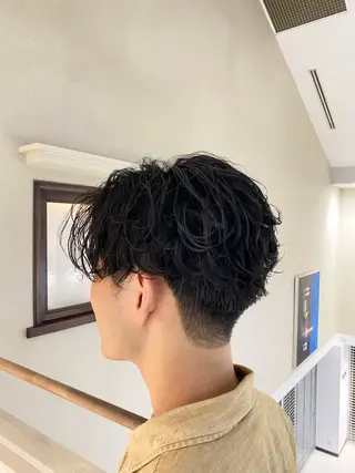 パーマ メンズ 安齋 侑真のヘアスタイル