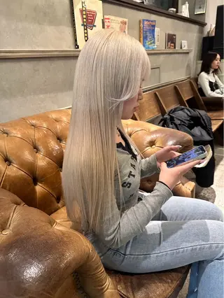 ロング カラー 🫧透明感カラー/ ベージュ竹村柾則のヘアスタイル
