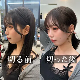 ロング カラー SALOWIN原宿AROA店所属・顔まわり神カット✂︎ 齋藤雄大【原宿】のヘアスタイル